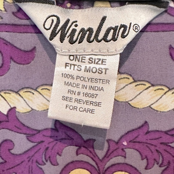 NWOT - Winlar Mid-Length V-Neck Rope Design Kaftan - Purple/Gray- OS - Picture 5 of 6